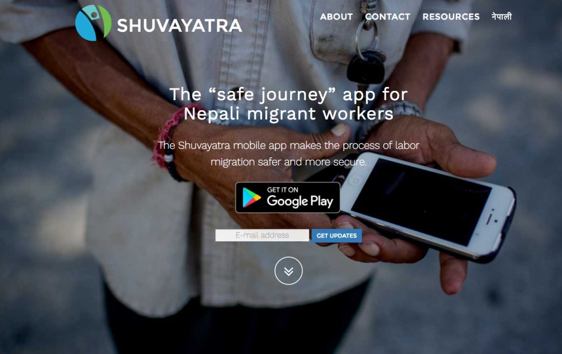 The new Shuvayatra app features information about labor rights, work permits, the application process, local dos and don’ts, and working conditions abroad. 