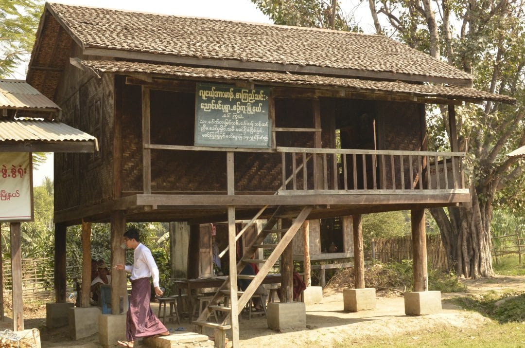 Traditional library in Myanmar