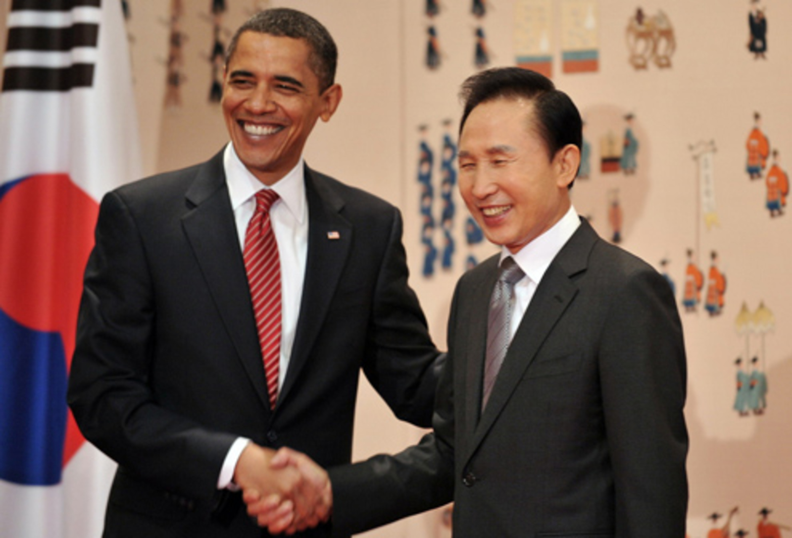 Obama with Lee Myung bak