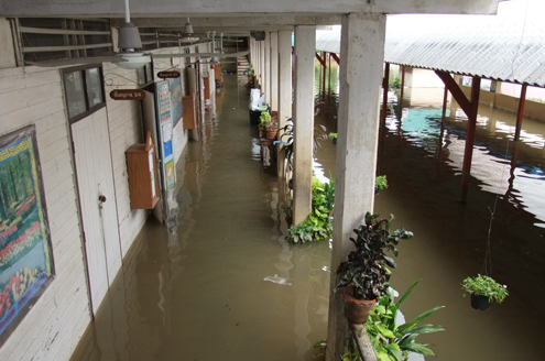 Flood-damaged schools in Thailand