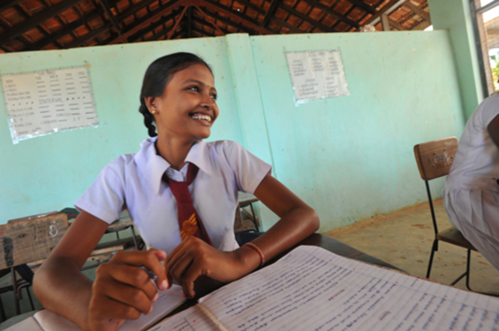 A student in Sri Lanka