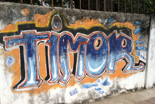 Timor wall graffiti