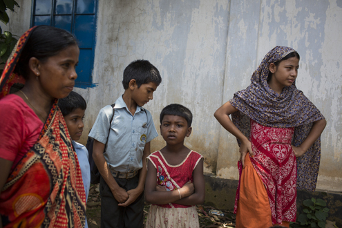On the outskirts of Dhaka, Ashulia is home to nearly half a million garment workers. Students from School of Hope meet their parents after school. 