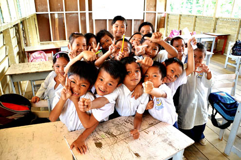 Children in Malaysian Borneo