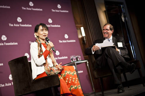 Daw Aung San Suu Kyi speaks at Asia Foundation
