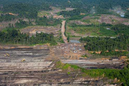Coal mining area in East Kalimantan 